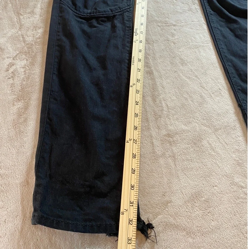 True Religion Mens Slim Moto Ascot Jeans 30 Dark Charcoal Gray Black Denim Pants
